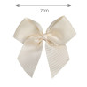 Fermaglio capelli con fiocco grosgrain PANNA