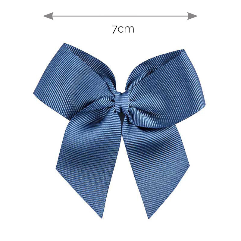 Fermaglio capelli con fiocco grosgrain AZURRO FRANCIA