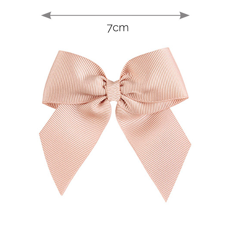 Fermaglio capelli con fiocco grosgrain NUDE