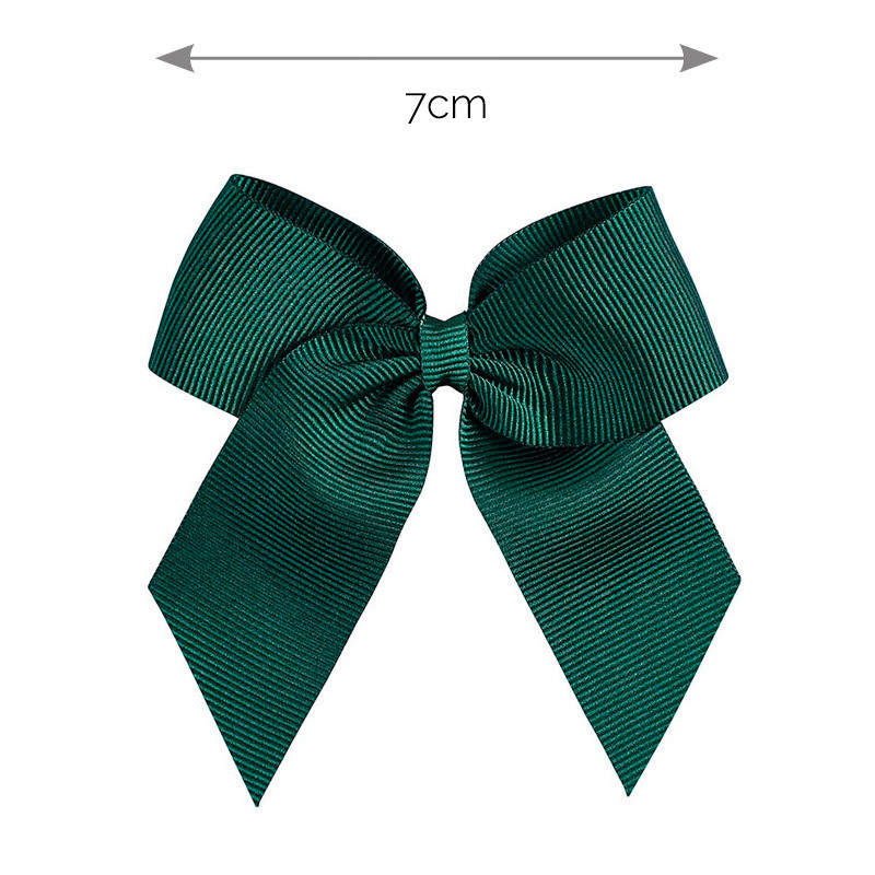 Fermaglio capelli con fiocco grosgrain VERDE BOTTIGLIA