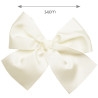 Fermaglio a capelli grande fiocco grosgrain (14cm) PANNA