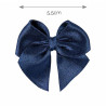 Berrette à cheveux avec petit noeud en satin BLEU MARINE