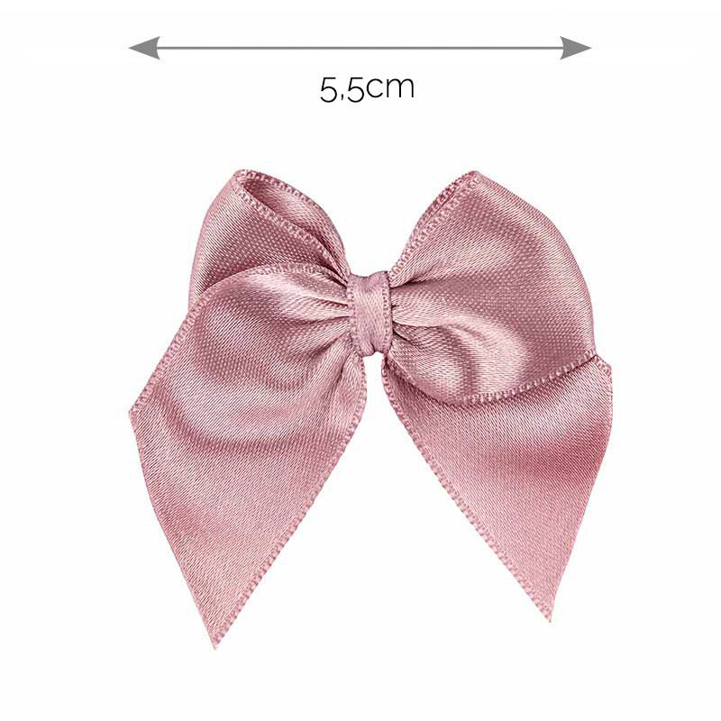 Berrette à cheveux avec petit noeud en satin PALE ROSE