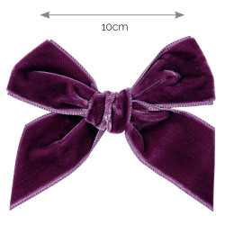 Hair clip with velvet bow...