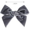 Pince à cheveaux avec noeud velours GRIS CLAIR