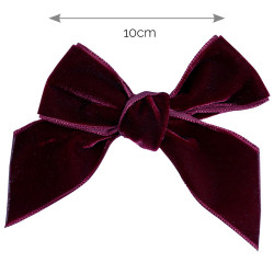 Hair clip with velvet bow...