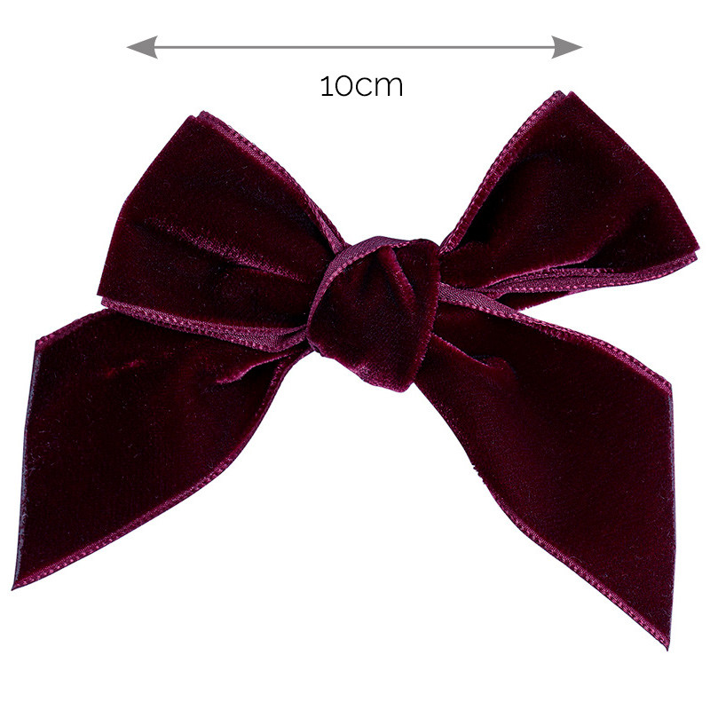 Hair clip with velvet bow GARNET