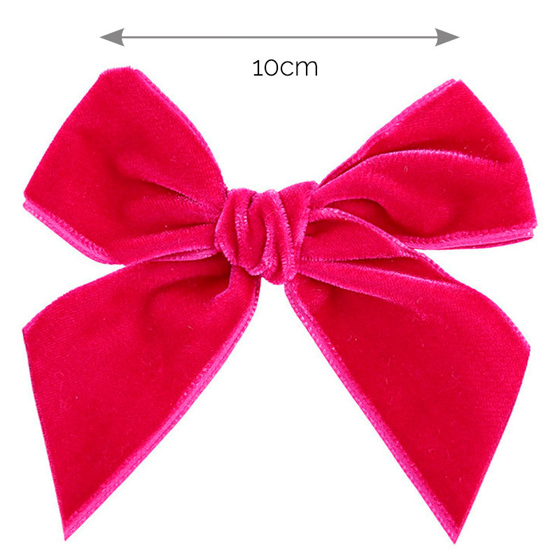 Hair clip with velvet bow CORAL