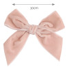 Hair clip with velvet bow NUDE