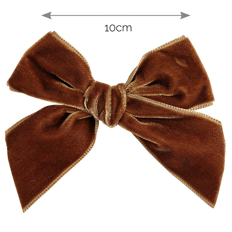 Pince à cheveaux avec noeud velours TOFFEE
