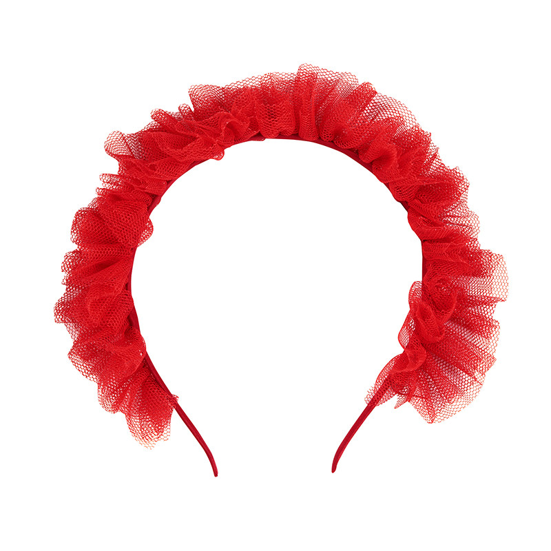Tulle ruffle diadem RED