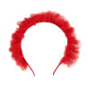 Diadema tul fruncido ROJO