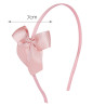 Serre-tête fine avec noeud en gros-grain PALE ROSE