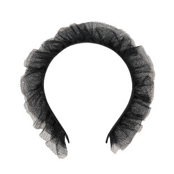 Diadema tul frunzit NEGRE
