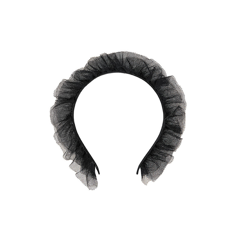 Tulle ruffle diadem BLACK