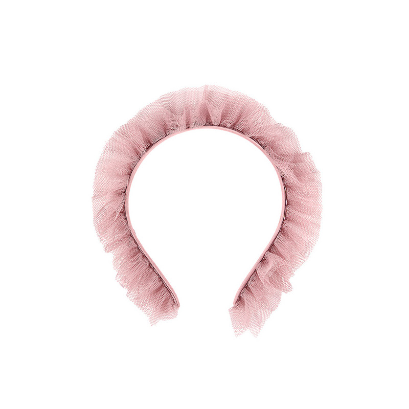 Tulle ruffle diadem PALE PINK