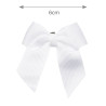 Clip de cabell amb llaç petit de grogrén(6cm) BLANC