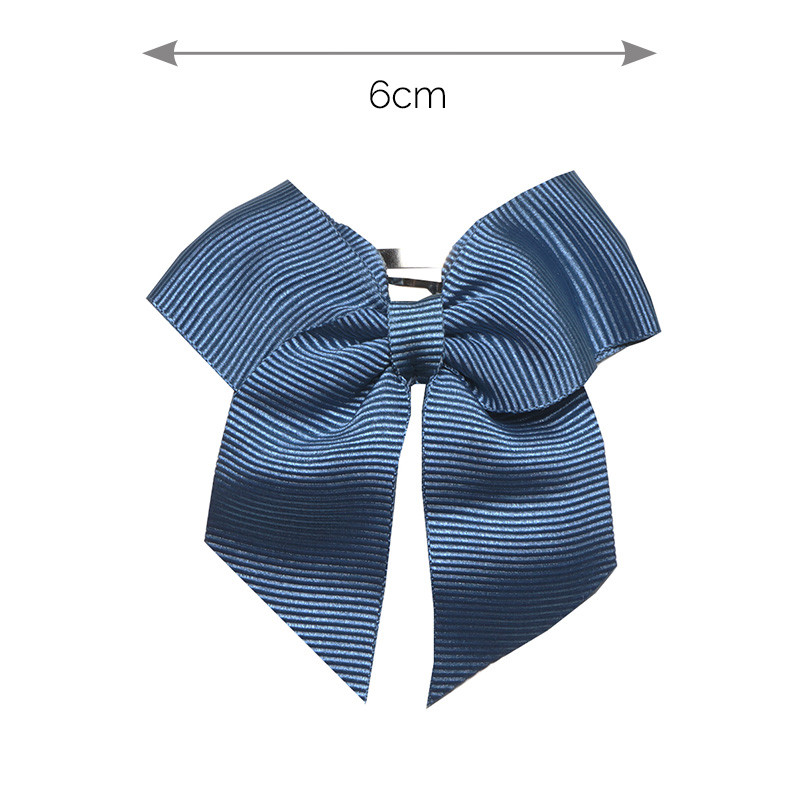 Hair clip with small grosgrain bow (6cm) FRENCH BLUE