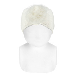 Garter stitch headband with...