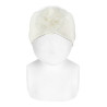 Bandeau point mousse avec fleure en tulle CREME