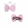 Baby hair clip with ottoman bow (pack 2units) PINK