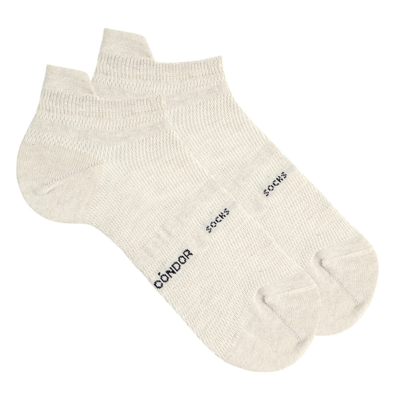 Fantasmini uomo cotone riciclato con linguetta GESSO