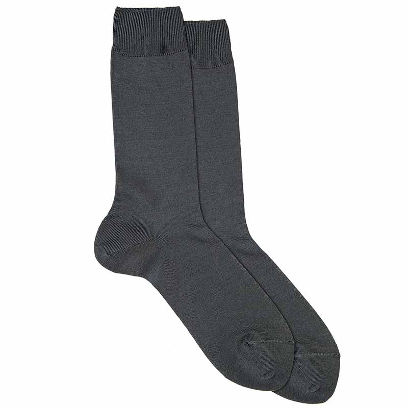 Calze da riposo in cotone per uomo GRIGIO SCURO