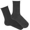 Modal loose fitting socks with rolled cuff for men DARK GREY