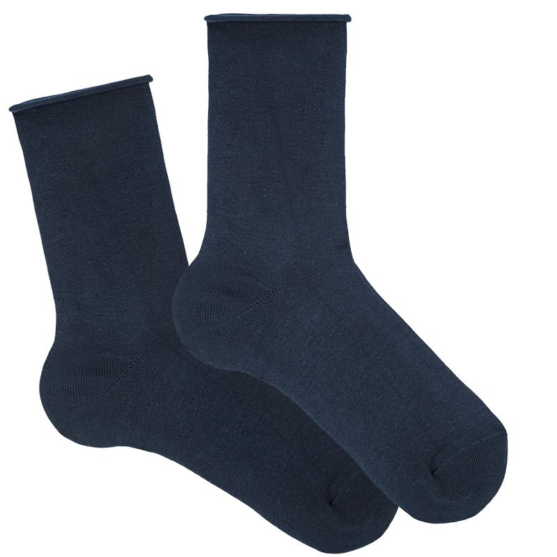Calze da riposo da uommo in modal a rullo BLU