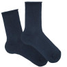 Chaussettes repos modal homme avec bordure roulé BLEU MARINE