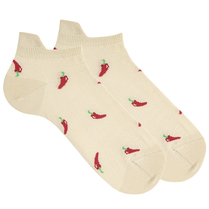 Calcetines invisibles hombre fantasía chiles LINO