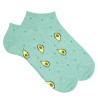 Men recycled cotton avocado fancy trainer socks AGAVE