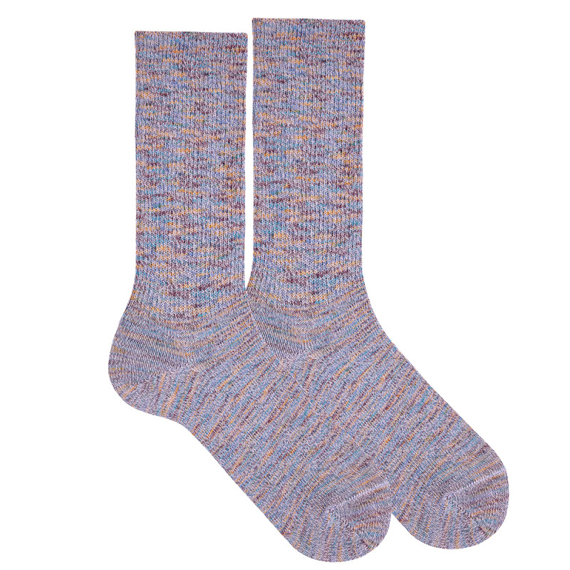 Chaussettes homme en coton bio avec filimprimé AMETHYSTE