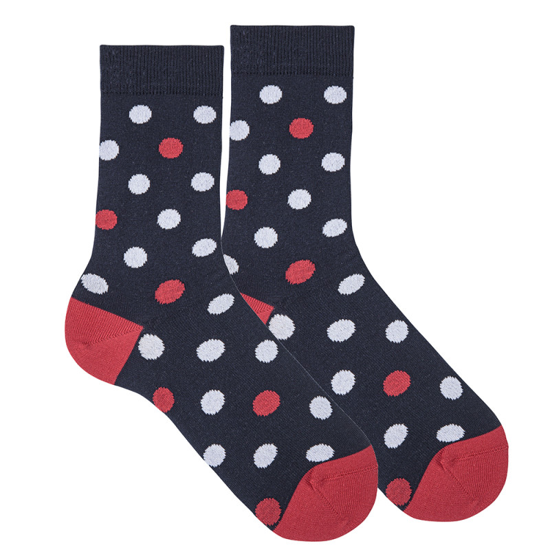 Calcetines mujer fantasía círculos MARINO