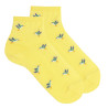 Women hummingbird fancy ankle socks LIMONCELLO