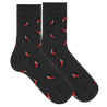 Calcetines mujer fantasía chiles NEGRO