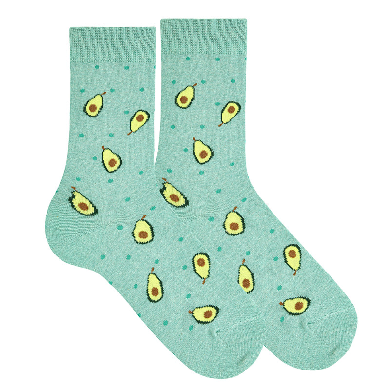 Chaussettes femme en coton recyclé avocat AGAVE