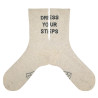 Women recycled cotton rib dys socks PLASTER