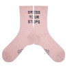 Women recycled cotton rib dys socks ROSE SALT