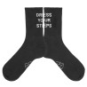 Women recycled cotton rib dys socks BLACK