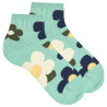 Socquettes femme en coton recyclé fleures AGAVE