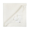 Châle point mousse avec grand noeud grosgrain CREME