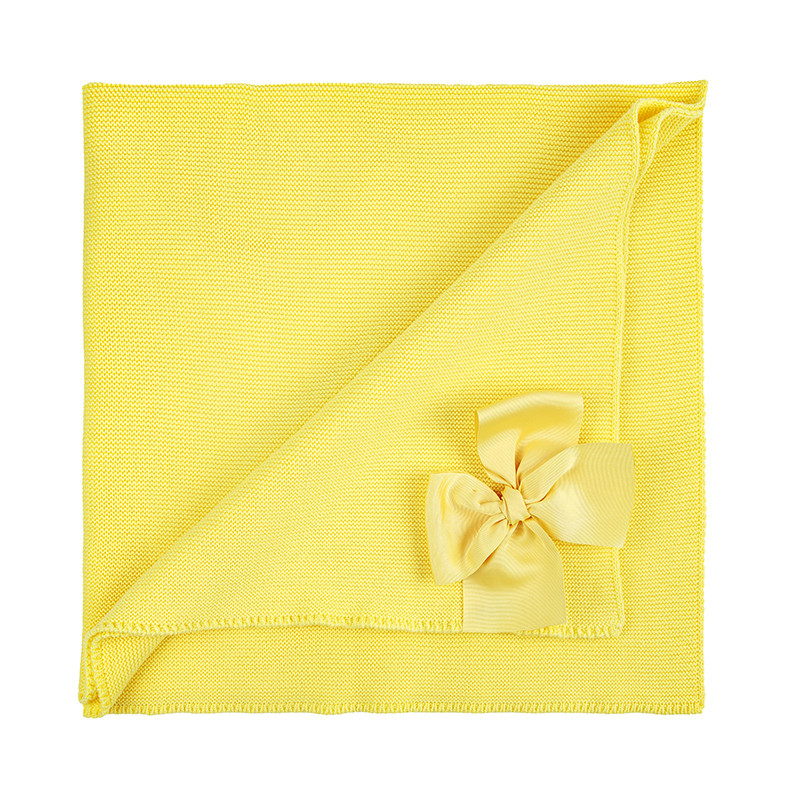 Scialle a punto legaccio e fiocco grandegrosgrain LIMONCELLO