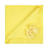 Garter stitch shawl with large grosgrainbow LIMONCELLO