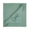 Garter stitch shawl with large grosgrainbow JADE