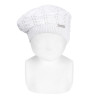 Boina amb calat zigzag BLANC