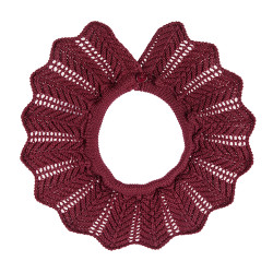 Link stitch openwork collar...