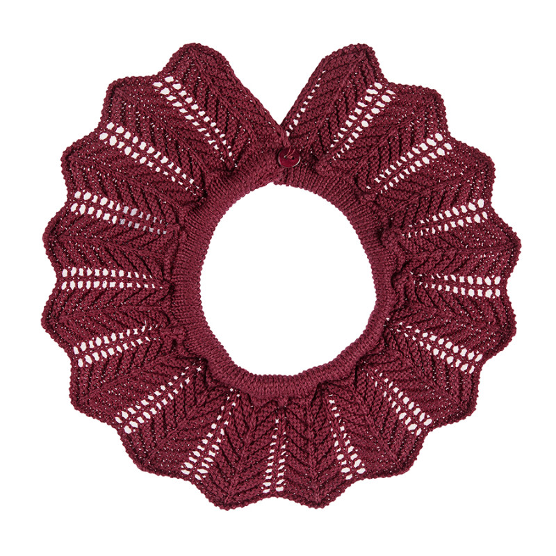 Link stitch openwork collar GARNET