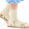 Chaussettes côtelées avec fil métallisé