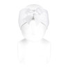 Spike stitch openwork headband with grosgrain bow WHITE